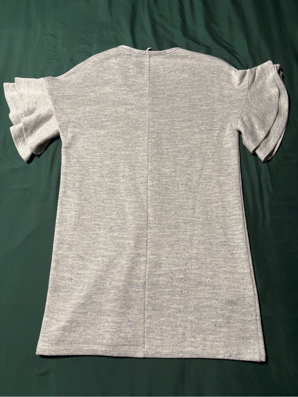 BCBG Light Heather Gray Ruffle Sleeve Tee